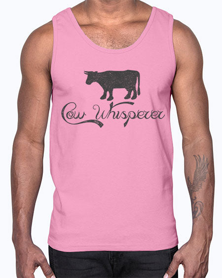 cow whisper- cow- Cotton Tank