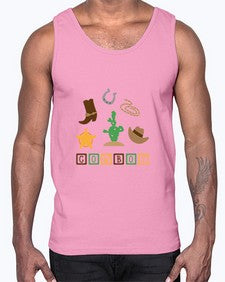 cowboy 343#- western- Cotton Tank