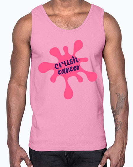 crush cancer Style 14#- breast cancer- Cotton Tank