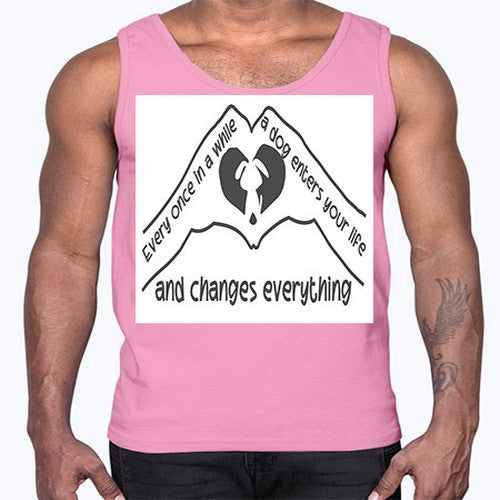 dog changes everything 75#- dogs- Cotton Tank