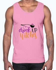 drink up witches 37#- witch- Cotton Tank
