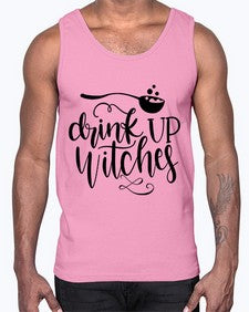 drink up witches 38#- witch- Cotton Tank