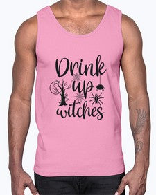 drink up witches 39#- witch- Cotton Tank