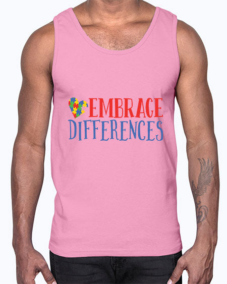 embrace differences Style 13#- autism- Cotton Tank