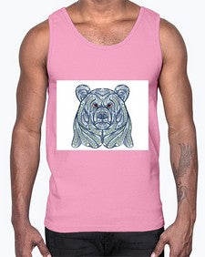 ethnic bear 416#- mandala- Cotton Tank