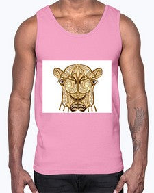 ethnic camel 419#- mandala- Cotton Tank