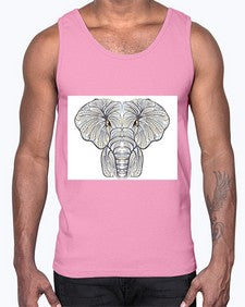 ethnic elefant 422#- mandala- Cotton Tank
