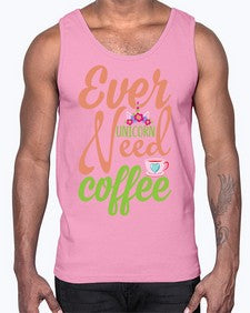 ever unicorn need coffee 125#- unicorn- Cotton Tank