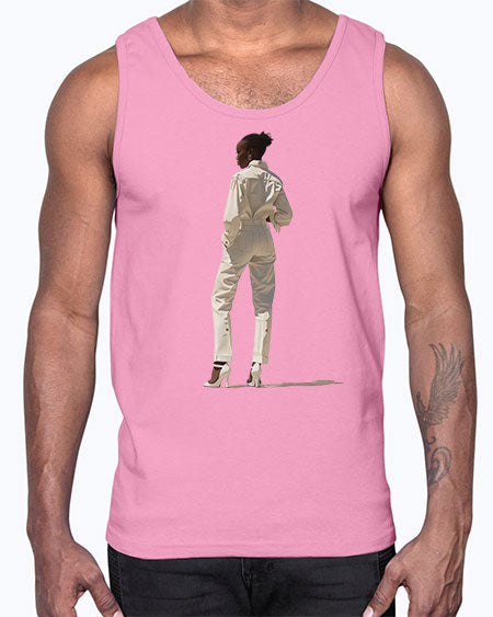 fashion girl in white 83#-  fashion- Cotton Tank
