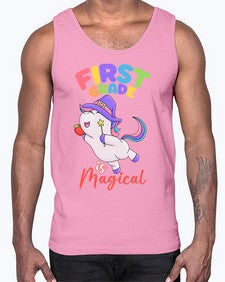 first Grade is Magical Unicorn 142#- first grade- Cotton Tank