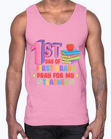 first day of first Grade 101#- first grade- Cotton Tank