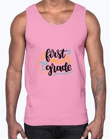 first day of first grade 102#- first grade- Cotton Tank