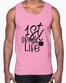 first grade design black 122#- first grade- Cotton Tank