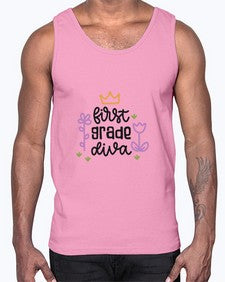 first grade diva 126#- first grade- Cotton Tank