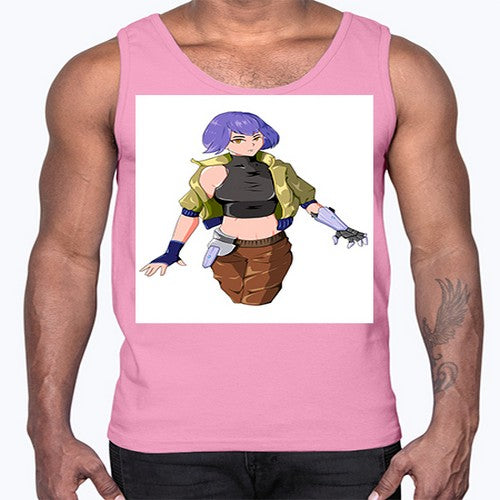girl with gauntlet169#- anime- Cotton Tank