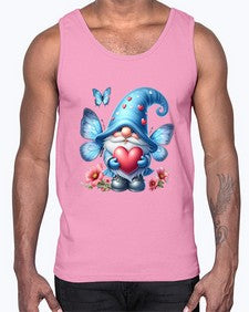 gnome with butterfly 01#- gnome- Cotton Tank