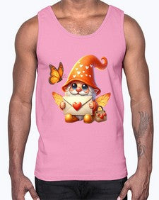 gnome with butterfly 06#- gnome- Cotton Tank