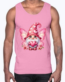 gnome with butterfly 08#- gnome- Cotton Tank