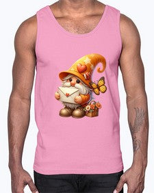 gnome with butterfly 09#- gnome- Cotton Tank