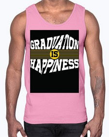 graduation is happiness 222#- graduation- Cotton Tank