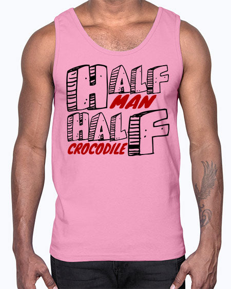 half man half crocodile- alligator- Cotton Tank