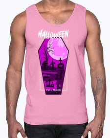 halloween 498#- art pop art- Cotton Tank
