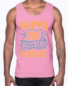 happy one hundredth day of school 248#- one hundred days- Cotton Tank