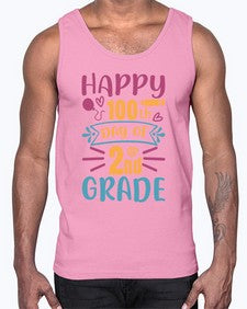 happy one hundredth day of second grade 249#- second grade- Cotton Tank