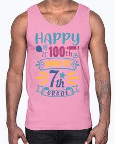happy th day of seventh grade 252#- seventh grade- Cotton Tank