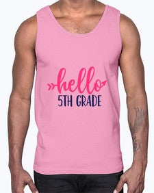 hello fifth grade 258#- fifth grade- Cotton Tank