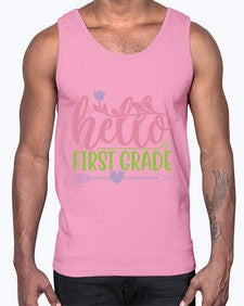 hello first grade 269#- first grade- Cotton Tank