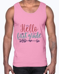 hello first grade 271#- first grade- Cotton Tank