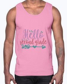 hello second grade 325#- second grade- Cotton Tank