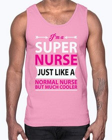 i am super nurse just 859#- nurse- Cotton Tank