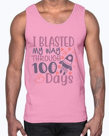 i blassted my way through one hundred days 356#- one hundred days- Cotton Tank