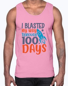 i blasted on my way through one hundred days 357#- one hundred days- Cotton Tank