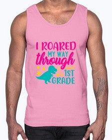 i roared my way through first grade 374#- first grade- Cotton Tank