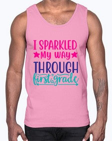 i sparkled my way through first grade 377#- first grade- Cotton Tank