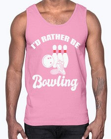 id rather be bowling 649#- bowling- Cotton Tank