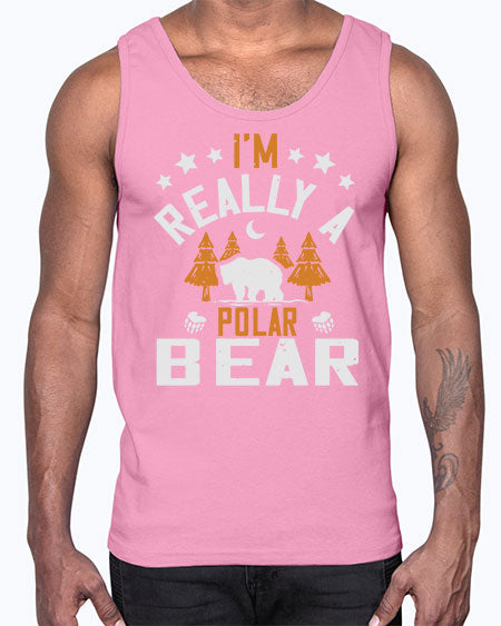 im really a polar bear 147#- bears - animals- Cotton Tank