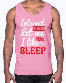 internet please let me sleepi like sleep 64#- internet- Cotton Tank