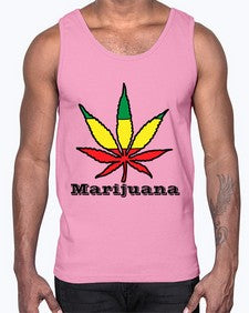 jamican cannabis 686#- marijuana- Cotton Tank