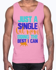 just a single cat mom doing the best i can- cats- Cotton Tank