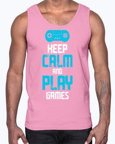 keep calm and play games 133#- video games- Cotton Tank