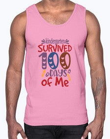 kindergarten Grade survived one hundred days of me 424#- one hundred days- Cotton Tank