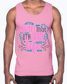 livin that eighth garde life 492#- eighth grade- Cotton Tank
