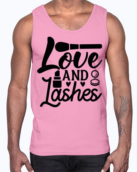 love and lashes 13#-makeup Cotton Tank
