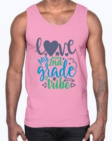 love my second grade tribe 522#- second grade- Cotton Tank