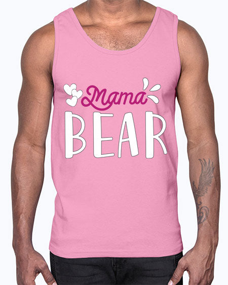 mama bear 173#- bears - animals- Cotton Tank