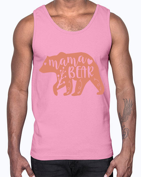 mama bear 179#- bears - animals- Cotton Tank